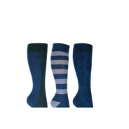 Chaussettes pour enfants -Houston- lot de 3 bleu / verte