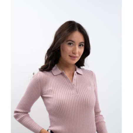 Polo manche longue AURORE Pivoine