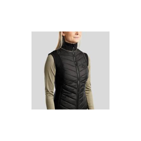 MoMari Hybrid Bodywarmer with Rosegold crystals Black