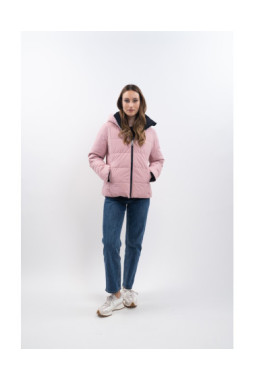 Parka courte ADELE Navy/Light Pink