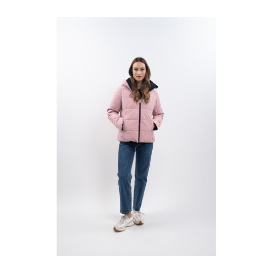 Parka courte ADELE Navy/Light Pink