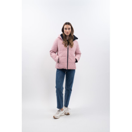 Parka courte ADELE Navy/Light Pink