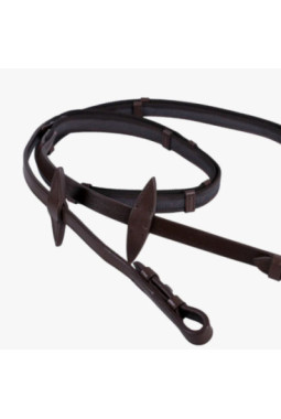 Rênes super grip et stops MARRON