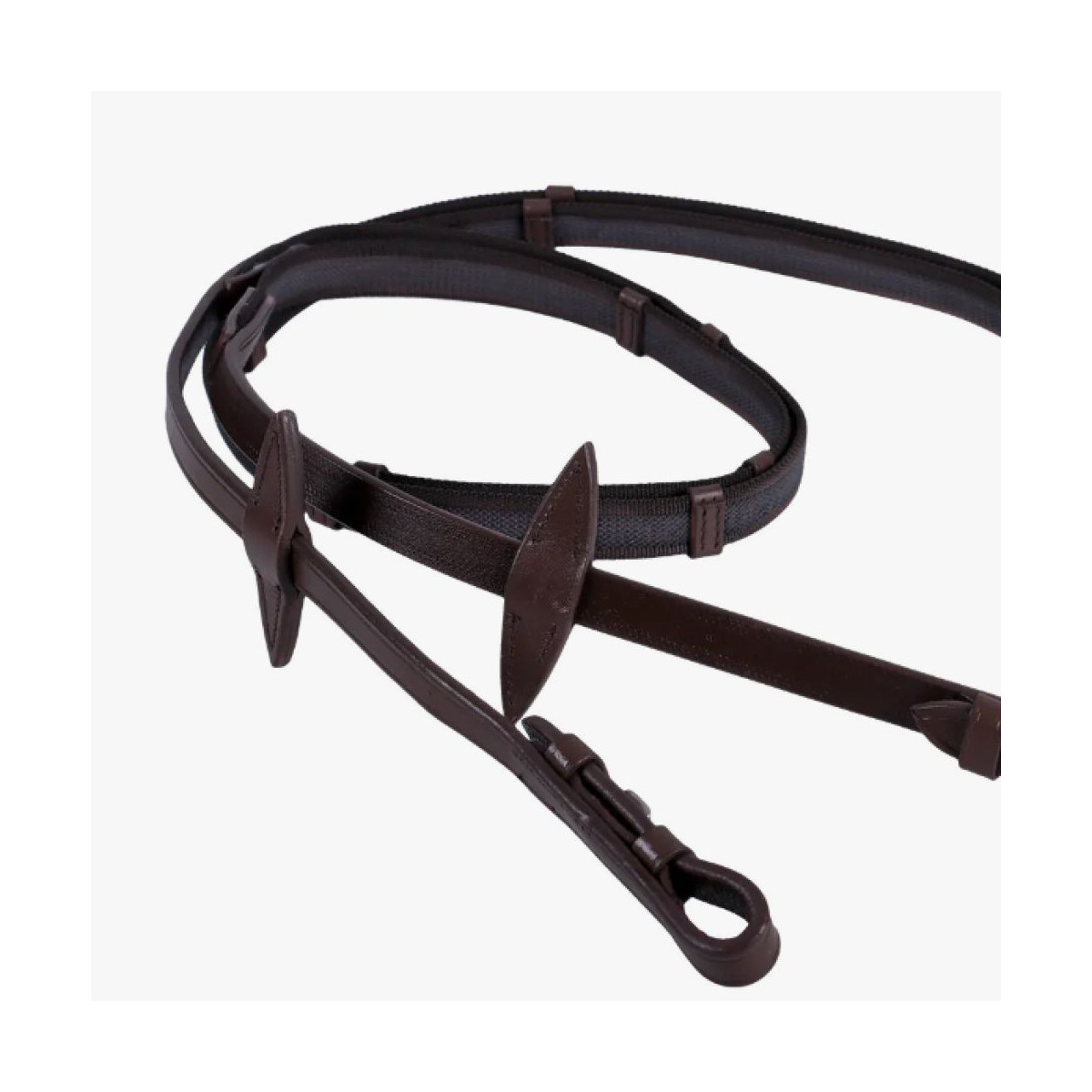 Rênes super grip et stops MARRON