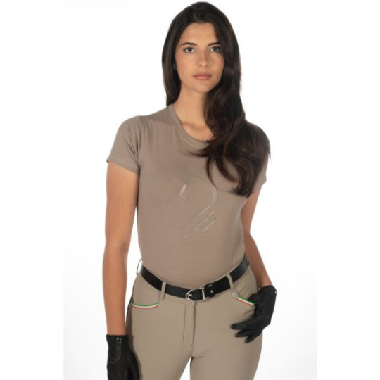 T-Shirt -Livigno Horse Head- taupe