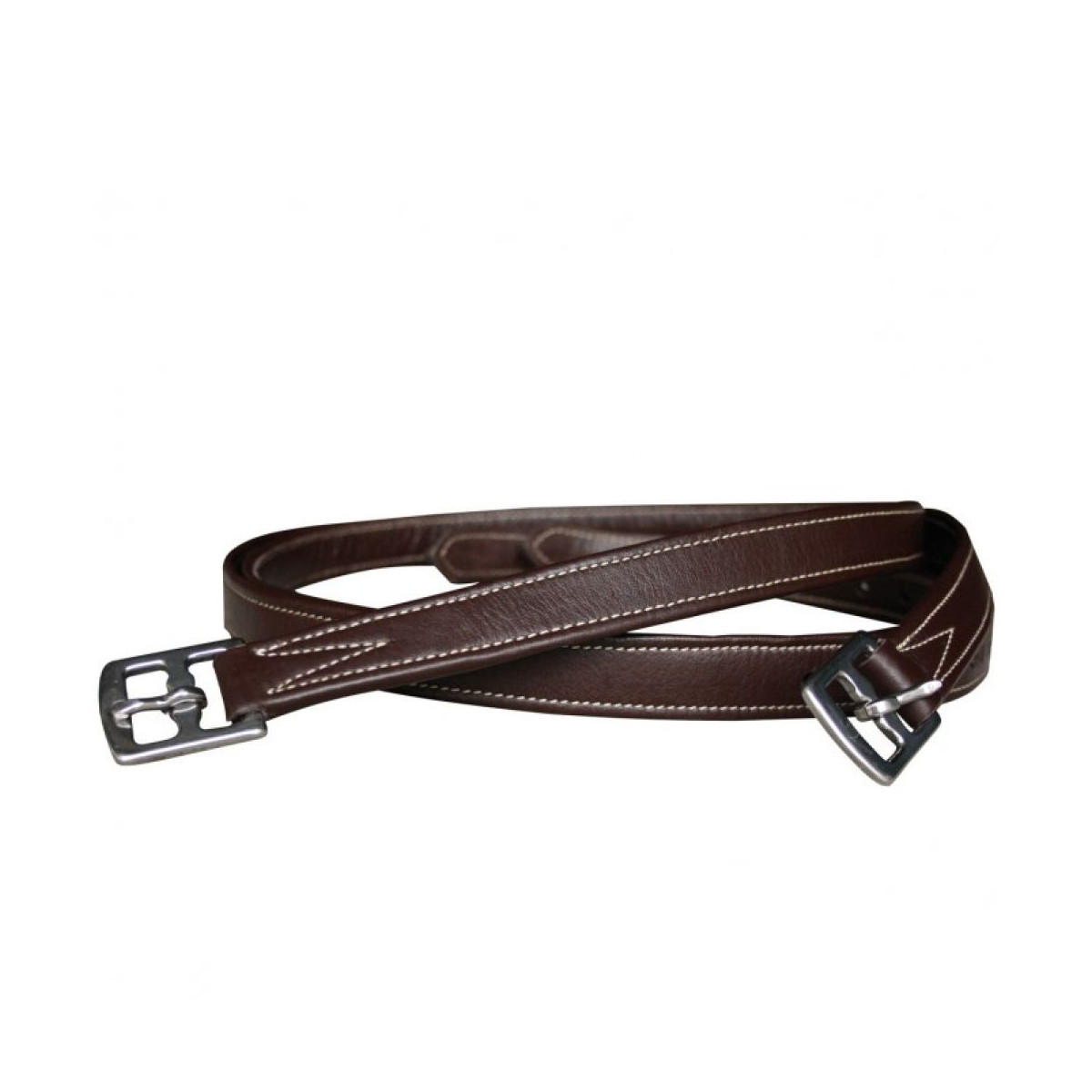 Etrivières nylon/cuir Marron