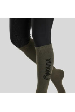 Chaussettes MONTAR Dusty Green Socks With Logo