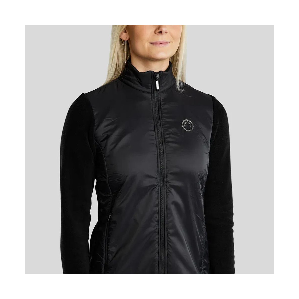 VESTE MoEllie Fleece Jacket w. Nylon - Black