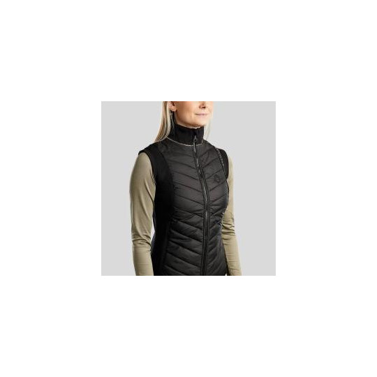 MoMari Hybrid Bodywarmer with Rosegold crystals Black