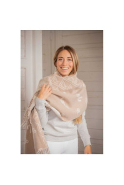 Écharpe PENELOPE Lana Beige Ecru