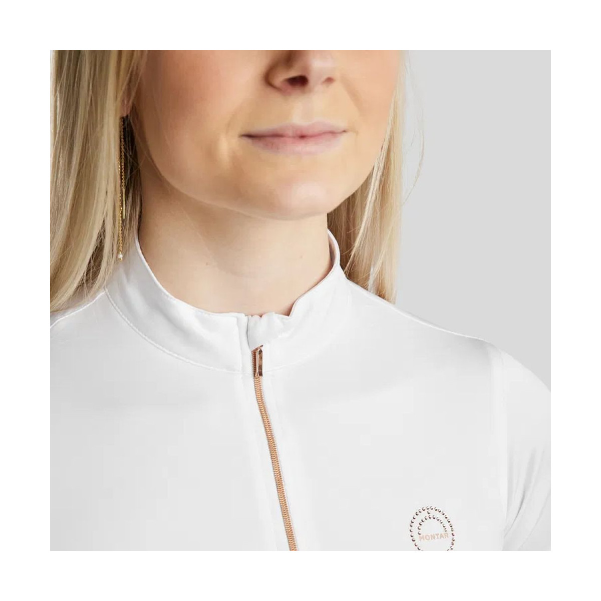 Everly Mon-Tech Polo Rosegold - White