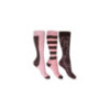 Chaussettes pour enfants -Houston- lot de 3 Rose/brown