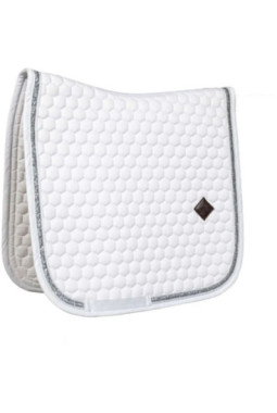 Tapis glitter band dressage blanc/argent