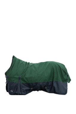 Couverture highneck -Glasgow- 1200D doub. polaire Vert/Nloir