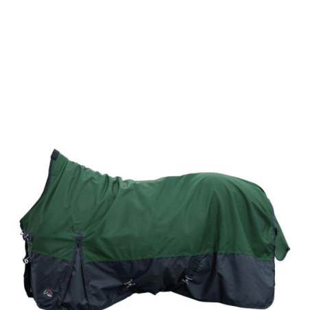 Couverture highneck -Glasgow- 1200D doub. polaire Vert/Nloir