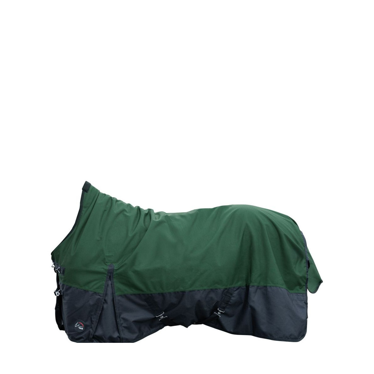 Couverture highneck -Glasgow- 1200D doub. polaire Vert/Nloir