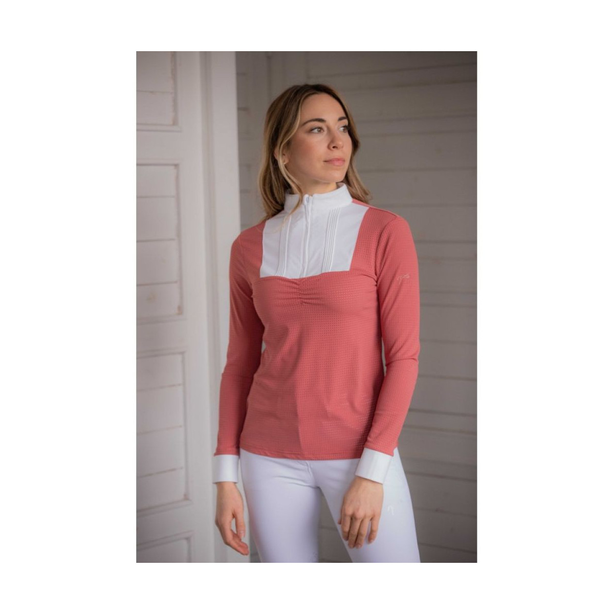 Polo concours PENELOPE Florence manches longues Terracotta