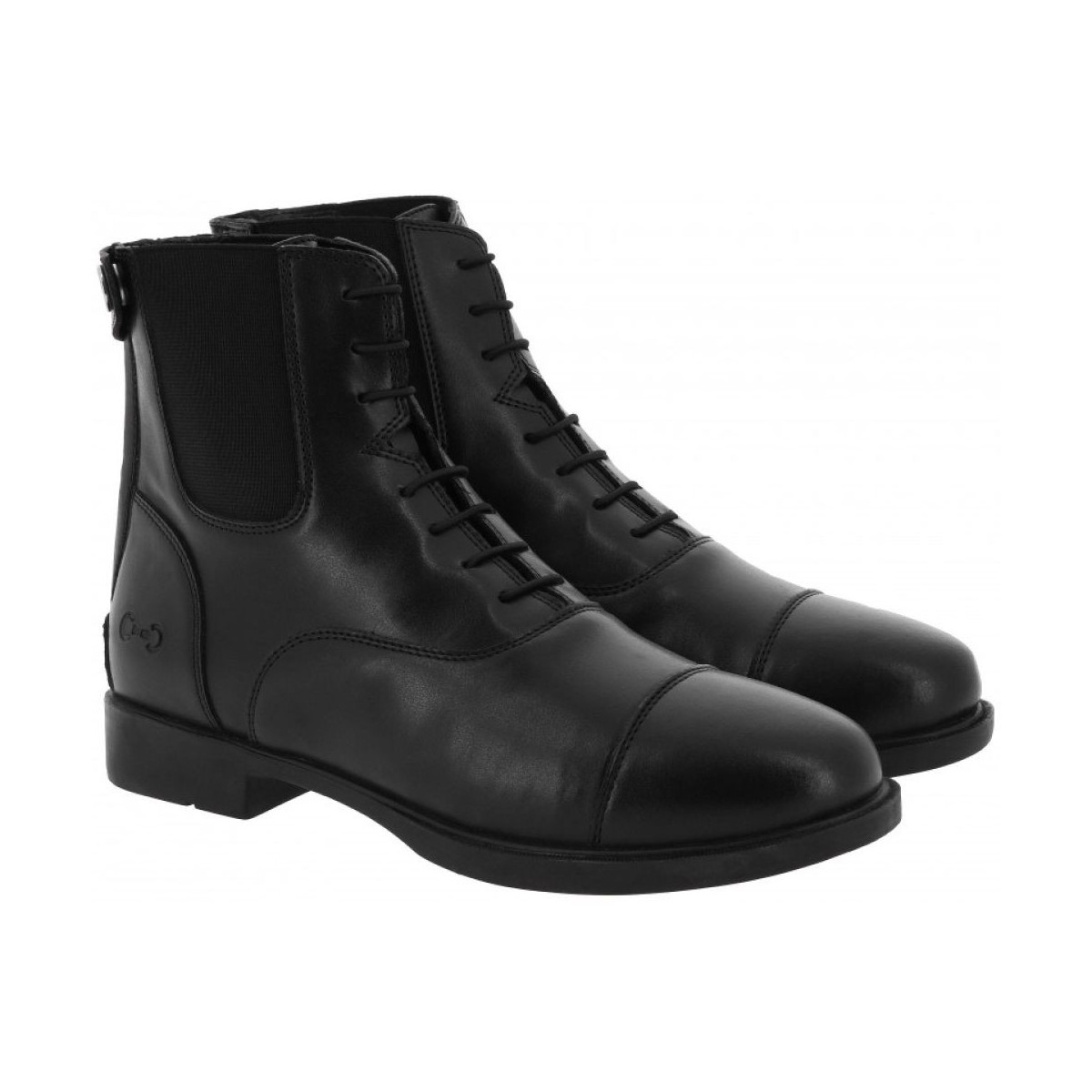 Boots synthétiques RIDING WORLD à lacets NOIR