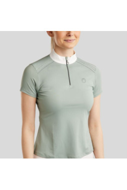 Chemise de compétition MoPearl avec Pintucks et Gun Metal Crystas Turin