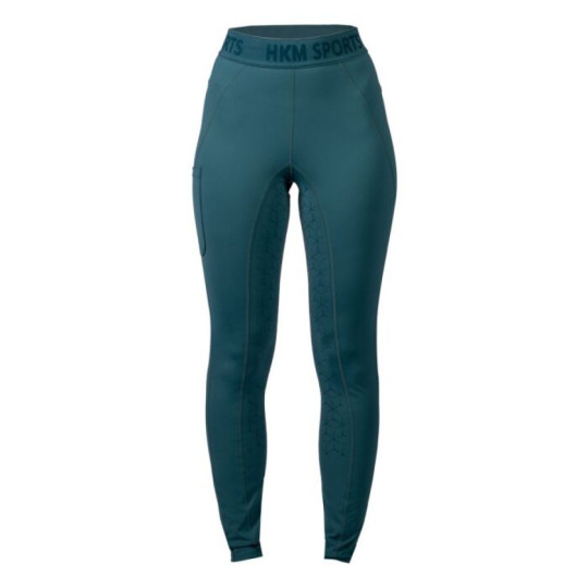 Leggings -Tabea- fond 1/1 en silicone PETROL