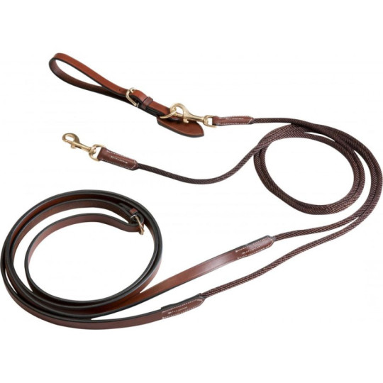 Rênes allemandes cuir/corde ERIC THOMAS PRO FULL