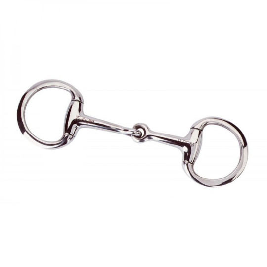 Mini mors olive FEELING brisé, anneaux plats 90mm