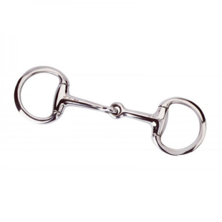 Mini mors olive FEELING brisé, anneaux plats 90mm