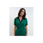 Peach Polo Emerald green