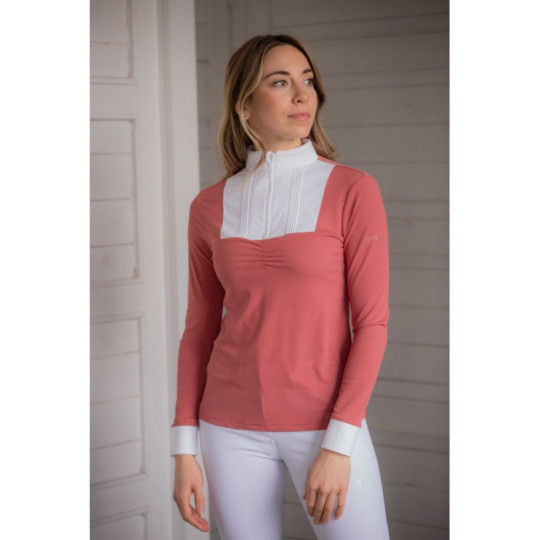 Polo concours PENELOPE Florence manches longues Terracotta