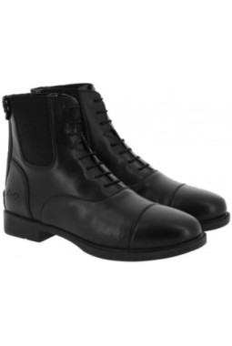 Boots synthétiques RIDING WORLD à lacets NOIR