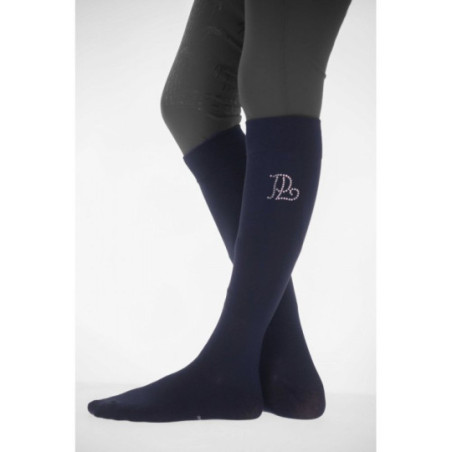 Chaussette PENELOPE Luxe Strass Marine