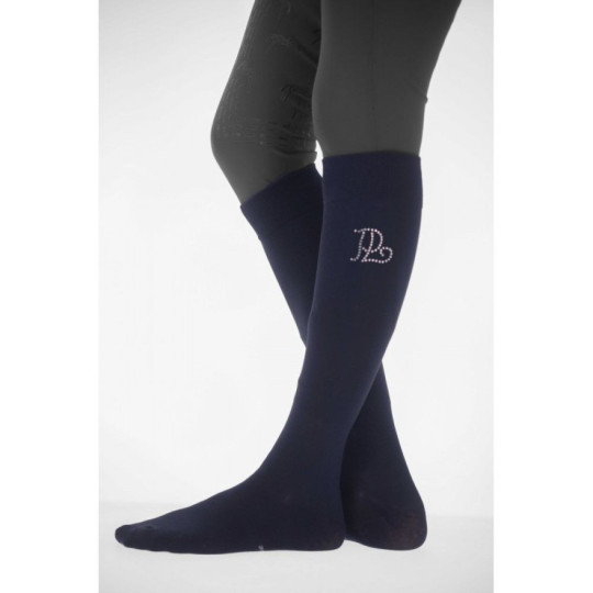 Chaussette PENELOPE Luxe Strass Marine